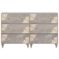 Служебен шкаф 2 pcs Сив 60 x 33 x 75 cm Солидно мангово дърво