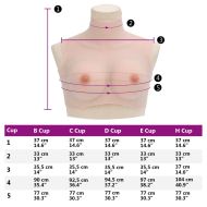 Силиконов нагръдник, кавказки, D чашка