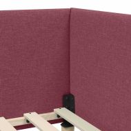 Ъглова рамка за легло с таблото Виненочервен 100 см x 200 см