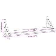 Стенни рафтове 2 бр сонома дъб 60x15x15,5 см