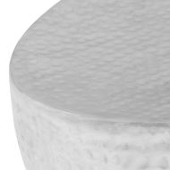 Маса за кафе, кована, сребриста, 100x50x28 см, алуминий