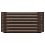 Градинска повдигната леха поцинкована стомана кафяво