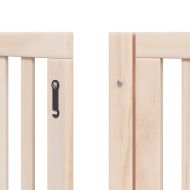Сгъваема преграда за кучета с врата 12 панела 600 см топола