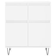 Сайдборд, бял, 60x35x70 см, инженерно дърво