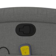 Масажен фотьойл с регулируема облегалка, тъмносив, плат