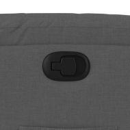 Фотьойл с регулируема облегалка, тъмносив, плат