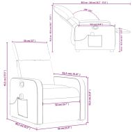 Масажен фотьойл с регулируема облегалка, черен, изкуствена кожа