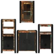 Комплект мебели за баня 4 pcs Солидна рециклирана дървесина