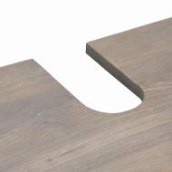 Комплект шкафове за баня 5 pcs Сив Солидно мангово дърво