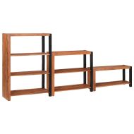 Рафт за книги 3 pcs Кафяво 80 x 30 x 110 см