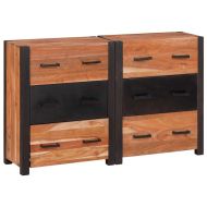 Служебен шкаф с чекмедже 3 pcs Кафяво 110 x 30 x 75 см