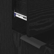 Служебен шкаф с чекмедже 3 pcs Черния дъб Инженерно дърво