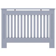 Калъф за радиатор 2 pcs Сив 112 x 19 x 81,5 см Инженерно дърво