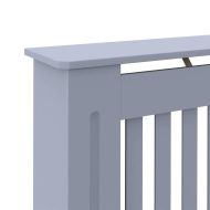 Калъф за радиатор 2 pcs Сив 112 x 19 x 81,5 см Инженерно дърво