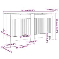 Калъф за радиатор 2 pcs Естествен 152 x 19 x 81,5 см