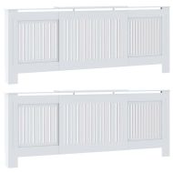 Калъф за радиатор 2 pcs Бяло 205 x 20,5 x 81,5 см