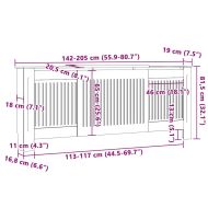 Калъф за радиатор 2 pcs Бяло 205 x 20,5 x 81,5 см