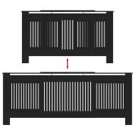 Калъф за радиатор 2 pcs Черно 205 x 20,5 x 81,5 см