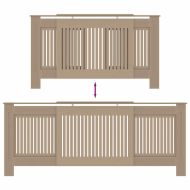 Калъф за радиатор 2 pcs Естествен 205 x 20,5 x 81,5 см