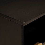 ТВ шкаф Черен и златен 100 x 33 x 46 см Инженерна дървесина