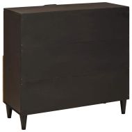 Страничен шкаф с рафт с врата Черен и златен 80 x 33,5 x 75 см