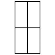 Параван за баня, матирано закалено стъкло, 90x195 см