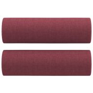 Комплект дивани 4 части с възглавници виненочервен текстил