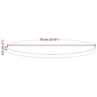 Плот за маса, кръгъл, восъчнокафяв, Ø70x2,5 см, бор масив