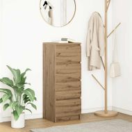 Сайдборд, дъб артизан, 37,5x35x99 см, инженерно дърво