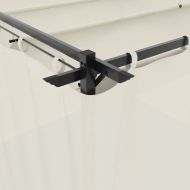 Беседка с пердета, кремава, 3x3 м, стомана