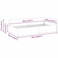 Ъглова рамка за легло с таблото Жълто 100 см x 200 см Кадифе
