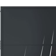 Градинска порта, антрацит, 100x125 см, дизайн с трева от стомана