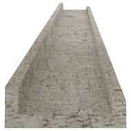 Стенни рафтове, 4 бр, бетонно сиви, 100x9x3 см