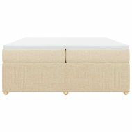 Боксспринг легло с матрак, кремаво, 200x200 см, плат