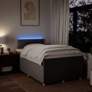 Боксспринг легло с матрак, таупе, 120x190 см, плат