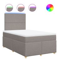 Боксспринг легло с матрак, таупе, 120x190 см, плат