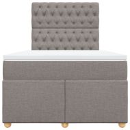 Боксспринг легло с матрак, таупе, 120x190 см, плат