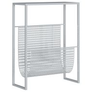 Поставка за списания, сребриста, 35x15x45 см, стомана