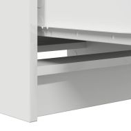 Сайдборд, бял, 37,5x35x99 см, инженерно дърво