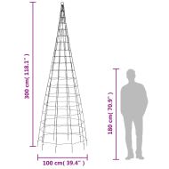 LED коледна елха 550 LED студено бяло 300 см