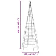 LED коледна елха 550 LED студено бяло 300 см