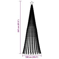 LED коледна елха 475 светодиода топло бяло 247 см