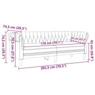 Диван за всекидневна 3 pcs Тъмен сив текстил