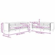 Диван за всекидневна 2 pcs Тъмен сив 194 x 74,5 x 70,5 см