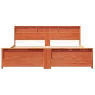 Рамка за легло с таблото Кафяво с восъчно покритие 200 x 200 cm