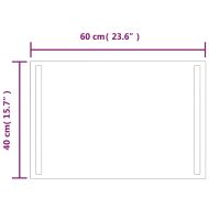 LED огледало за баня, 60x40 см