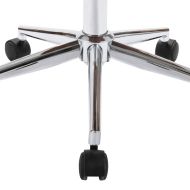 Въртящи се трапезни столове, 6 бр, бели, изкуствена кожа