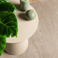 Килим HUARTE с къс косъм, мек и миещ се, пясъчен, 240x240 см