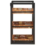 Нощно шкафче 2 pcs Кафяв и черен Масивна регенерирана дървесина