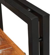 Нощно шкафче 2 pcs Кафяв и черен Масивна регенерирана дървесина